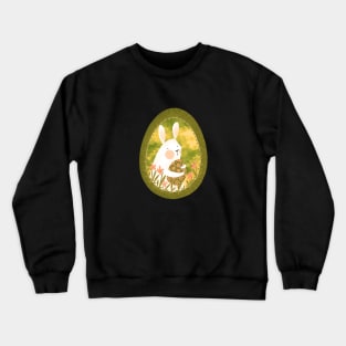 Cute white bunny with floral easter egg decoration, version 8 Crewneck Sweatshirt